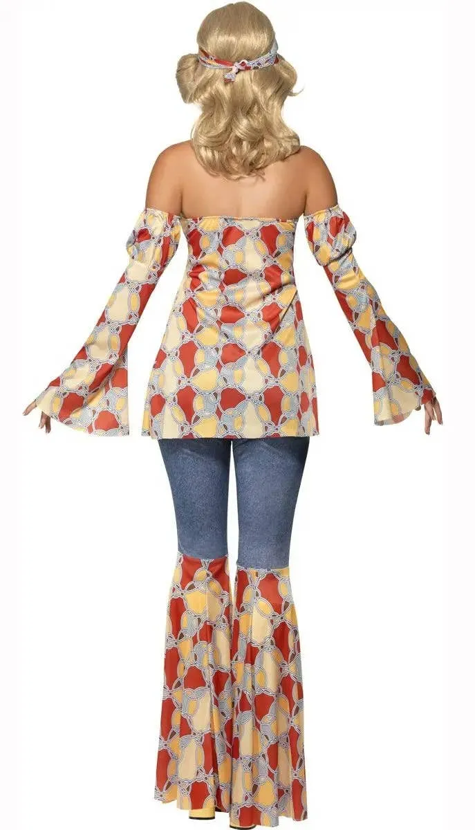 1970s Womens Vintage Hippie Plus Size Costume