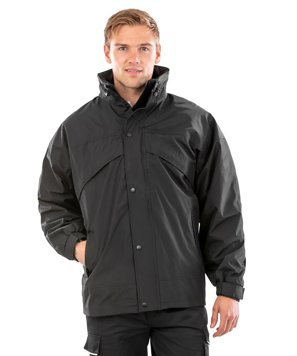 3-in-1 zip and clip jacket | Royal/Black