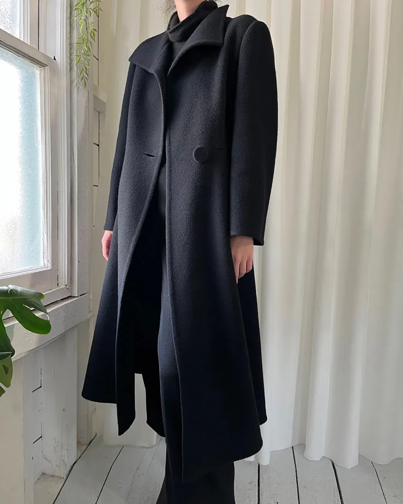 60s Pauline Trigere Fleece Wool Coat | M