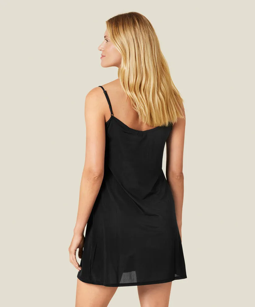 900000225 MaHeidi Tunic Slip Dress - Black