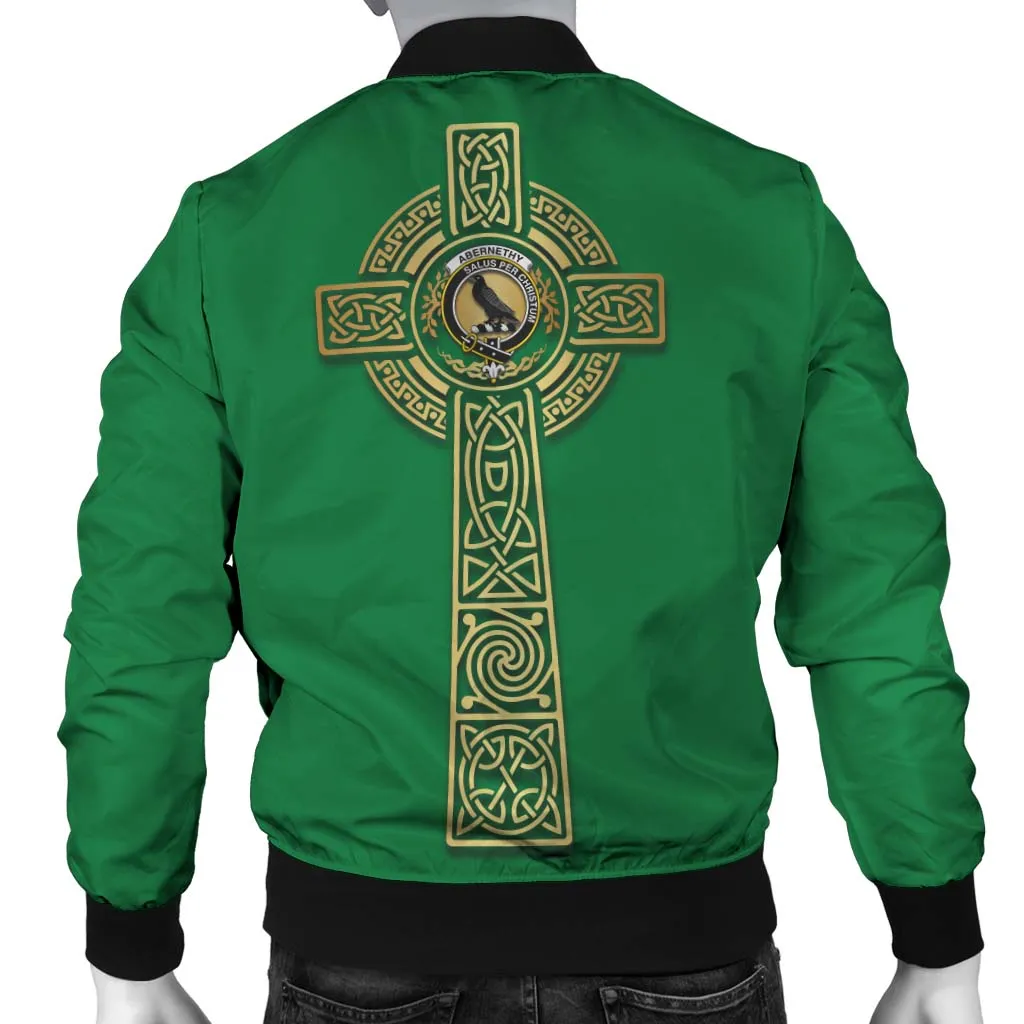 Abernethy Clan Bomber Jacket with Golden Celtic Tree Of Life