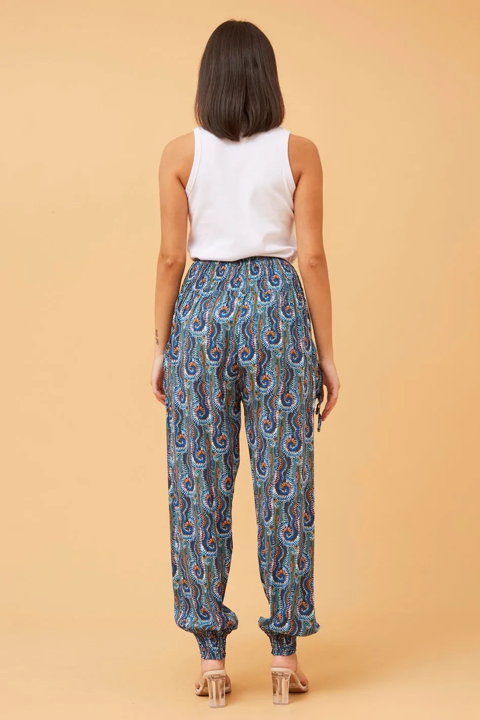 ABSTRACT PRINT HAREM PANTS