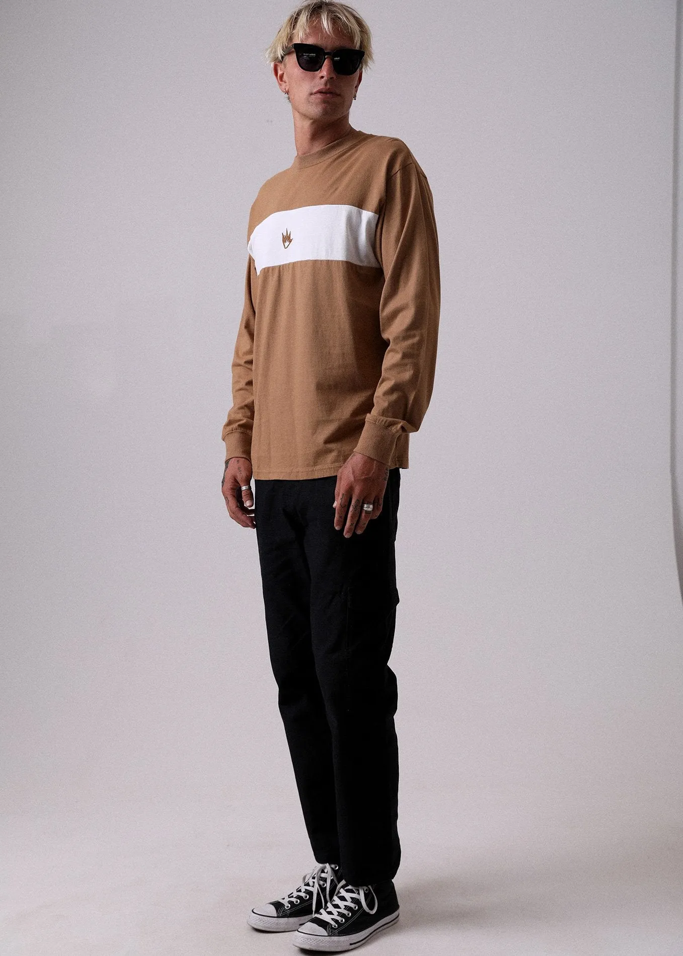 Afends Mens La Flama - Retro Fit Long Sleeve Tee