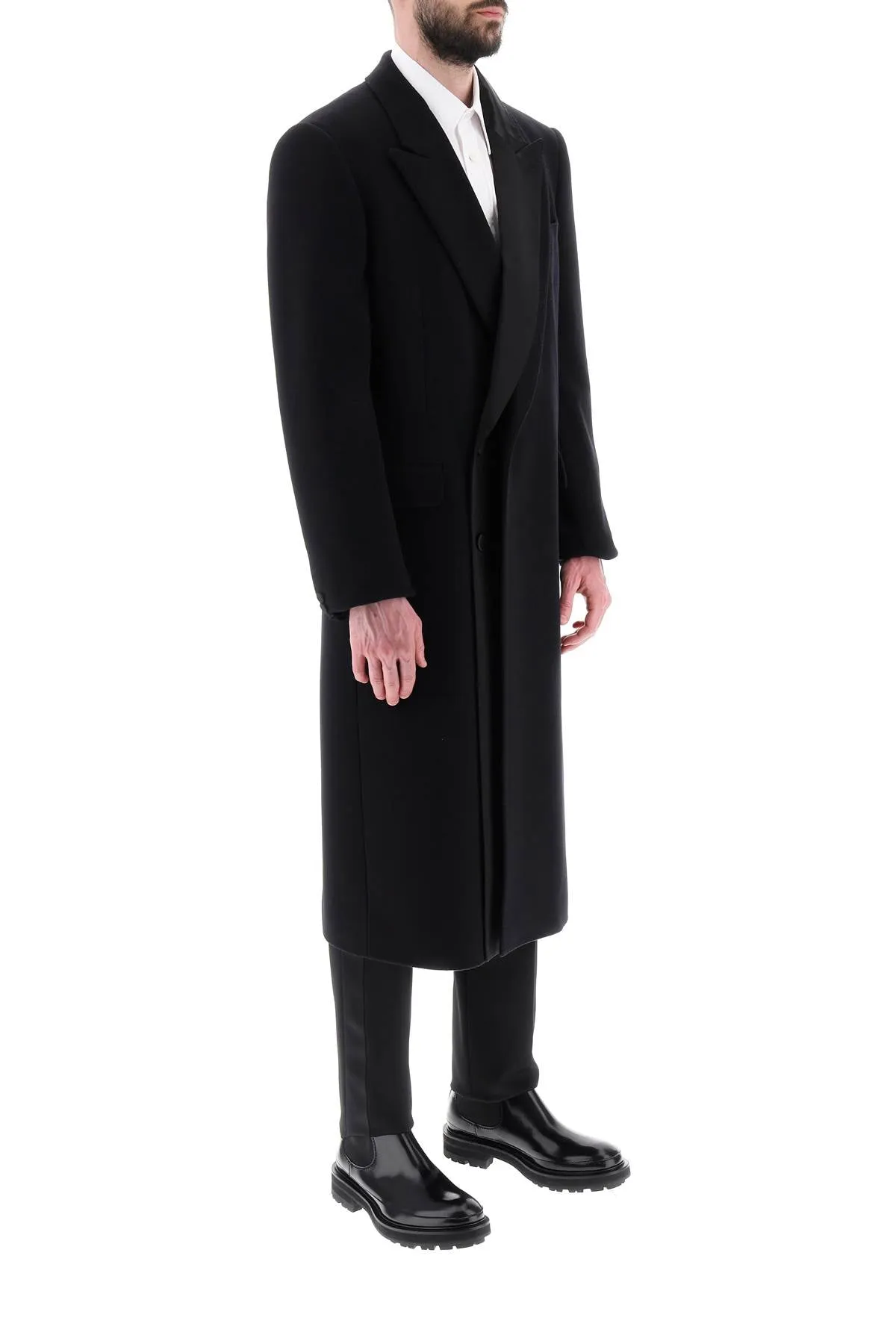 Alexander mcqueen trompe l'oeil double-breasted coat