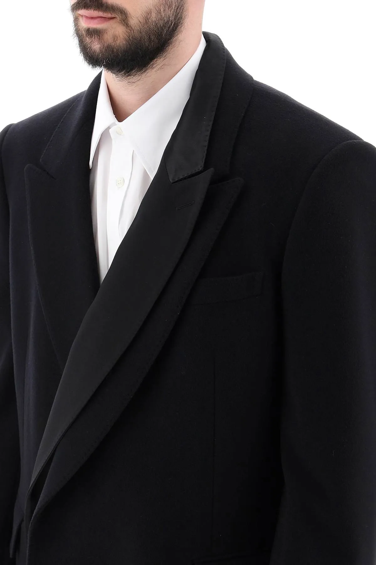 Alexander mcqueen trompe l'oeil double-breasted coat