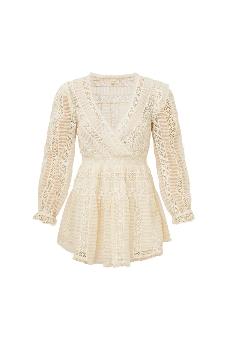 Alonsa Lace-Detailed Mini Dress