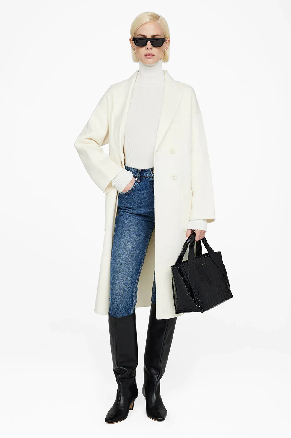 Anine Bing - Dylan Coat in Ivory