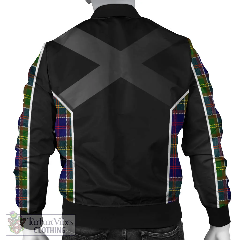 Arnott Tartan Bomber Jacket with Family Crest and Scottish Thistle Vibes Sport Style