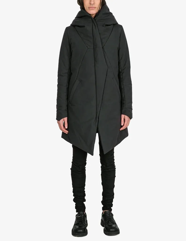 ASYMMETRIC HOODED PARKA