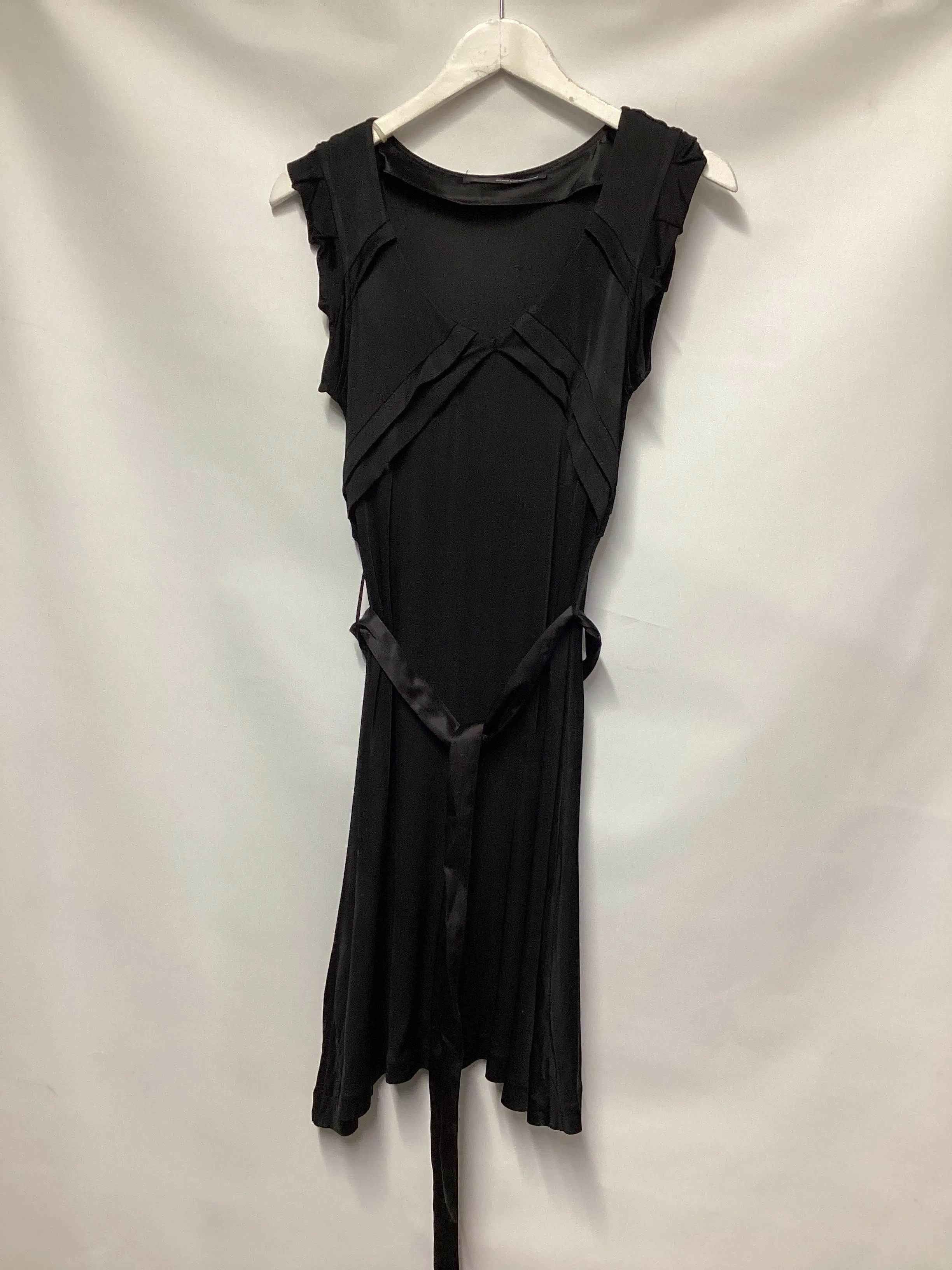 Atos Lombardini Black Stretch Midi Sleeveless Dress Size IT 44