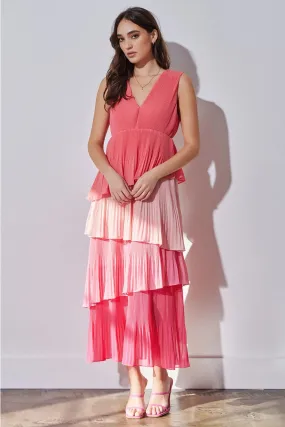 Aurora Asymmetric Tiered Maxi Dress