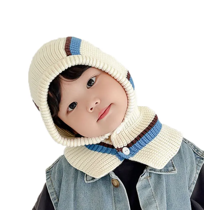 Baby Girls Boys Winter Hat - Toddler Knitted Hood Scarf Beanies Hat YZJ0231