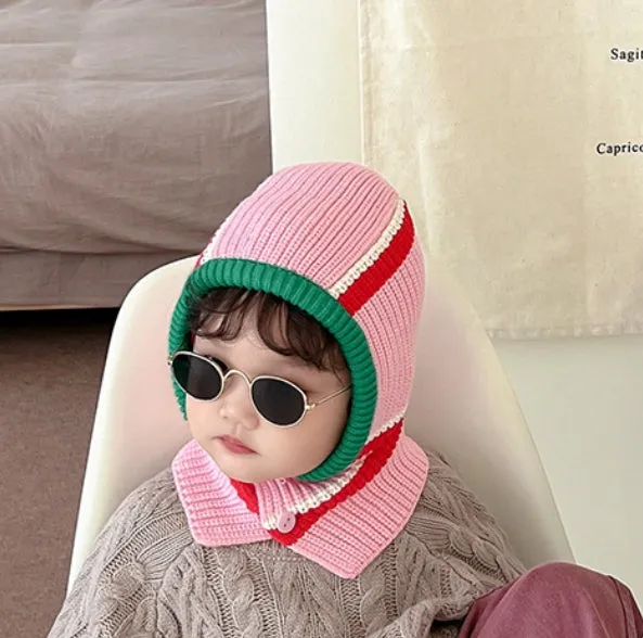 Baby Girls Boys Winter Hat - Toddler Knitted Hood Scarf Beanies Hat YZJ0231