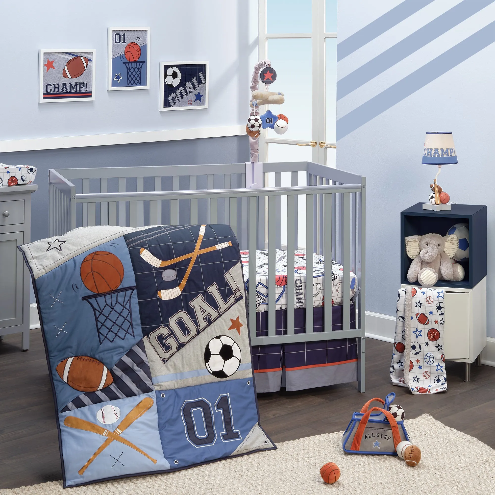 Baby Sports 3-Piece Crib Bedding Set