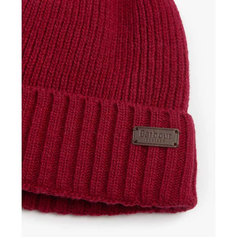 Barbour Carlton Mens Beanie - Cranberry