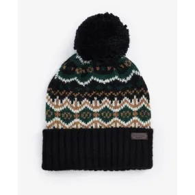 Barbour Case Fair Isle Bobble Beanie MHA0699OL11 Green Loch