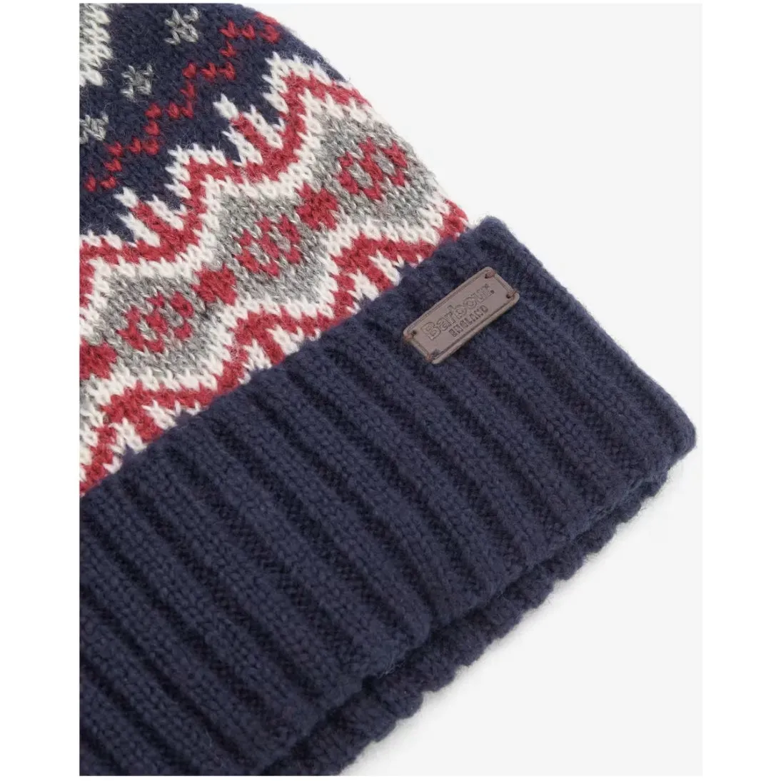 Barbour Case Fair Isle Bobble Beanie MHA0699TN27 Blue Granite