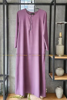 Basic Maxi Abaya/Slip Dress with pockets Violet