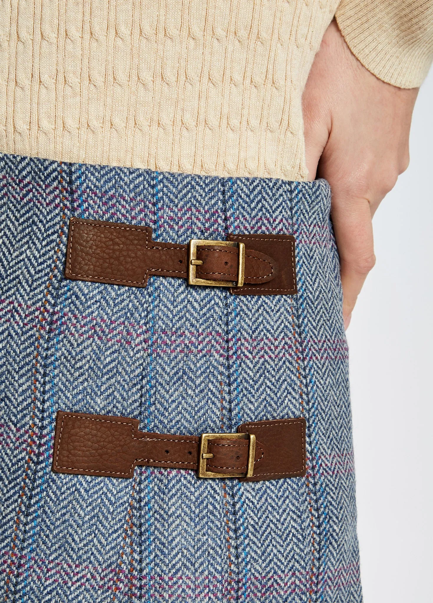 Blossom Tweed Skirt - Denim Haze