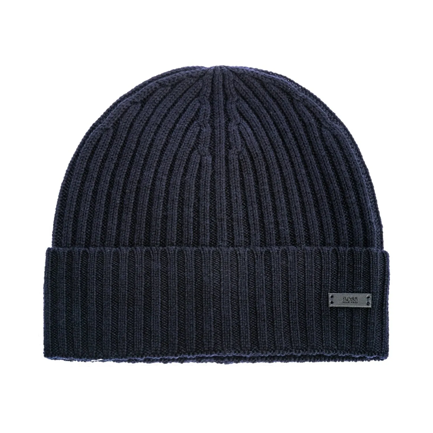 BOSS Fati Beanie Hat in Navy