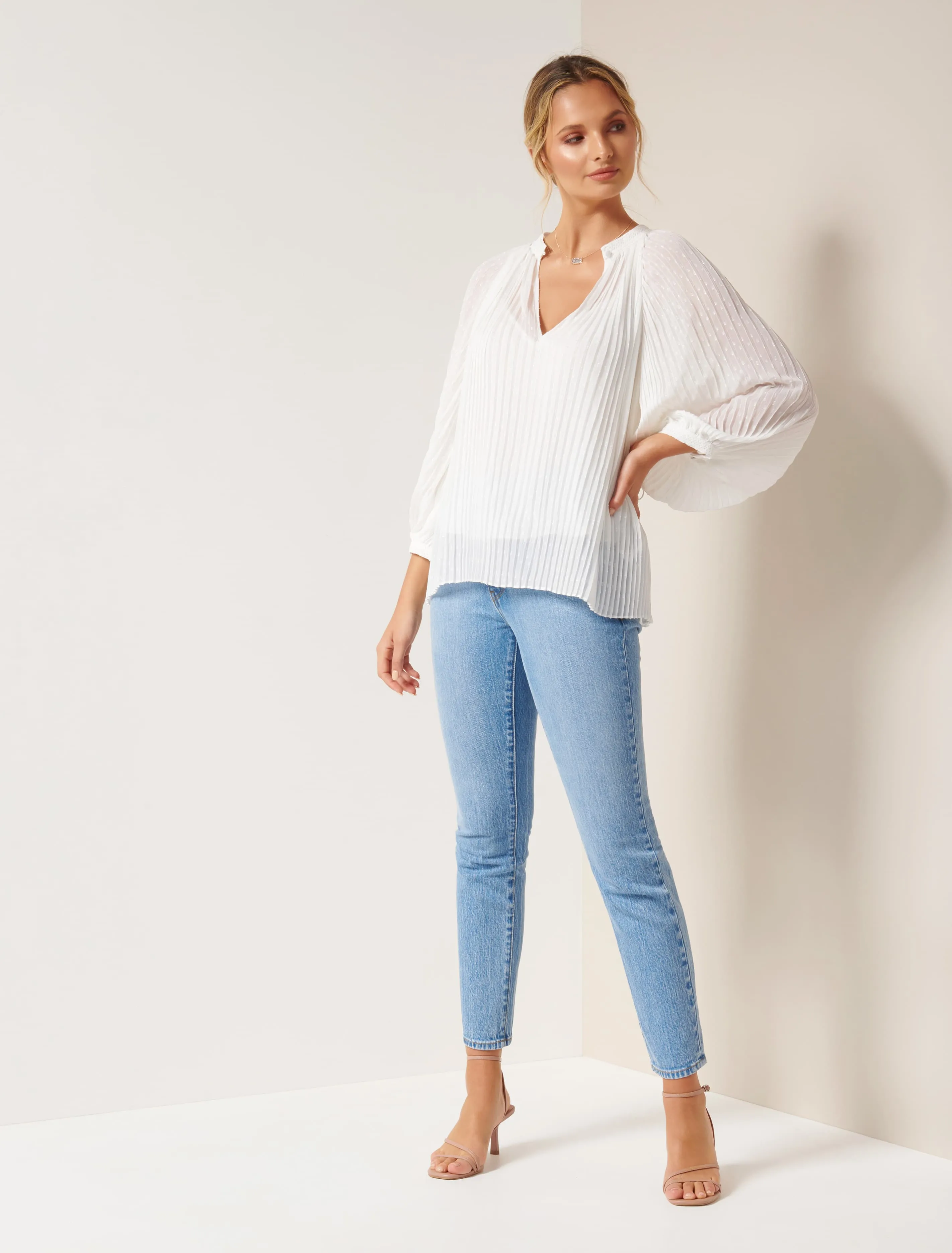 Brittany Pleated Blouse