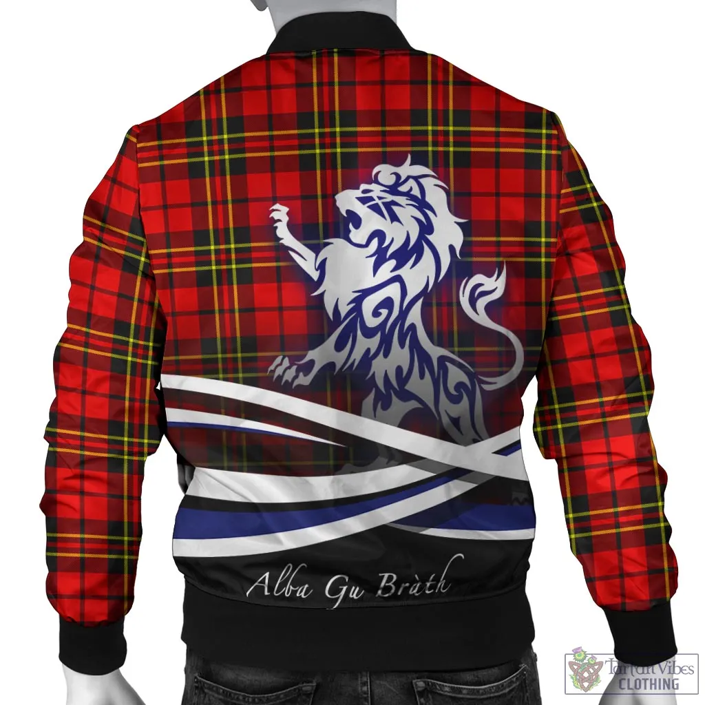 Brodie Modern Tartan Bomber Jacket with Alba Gu Brath Regal Lion Emblem