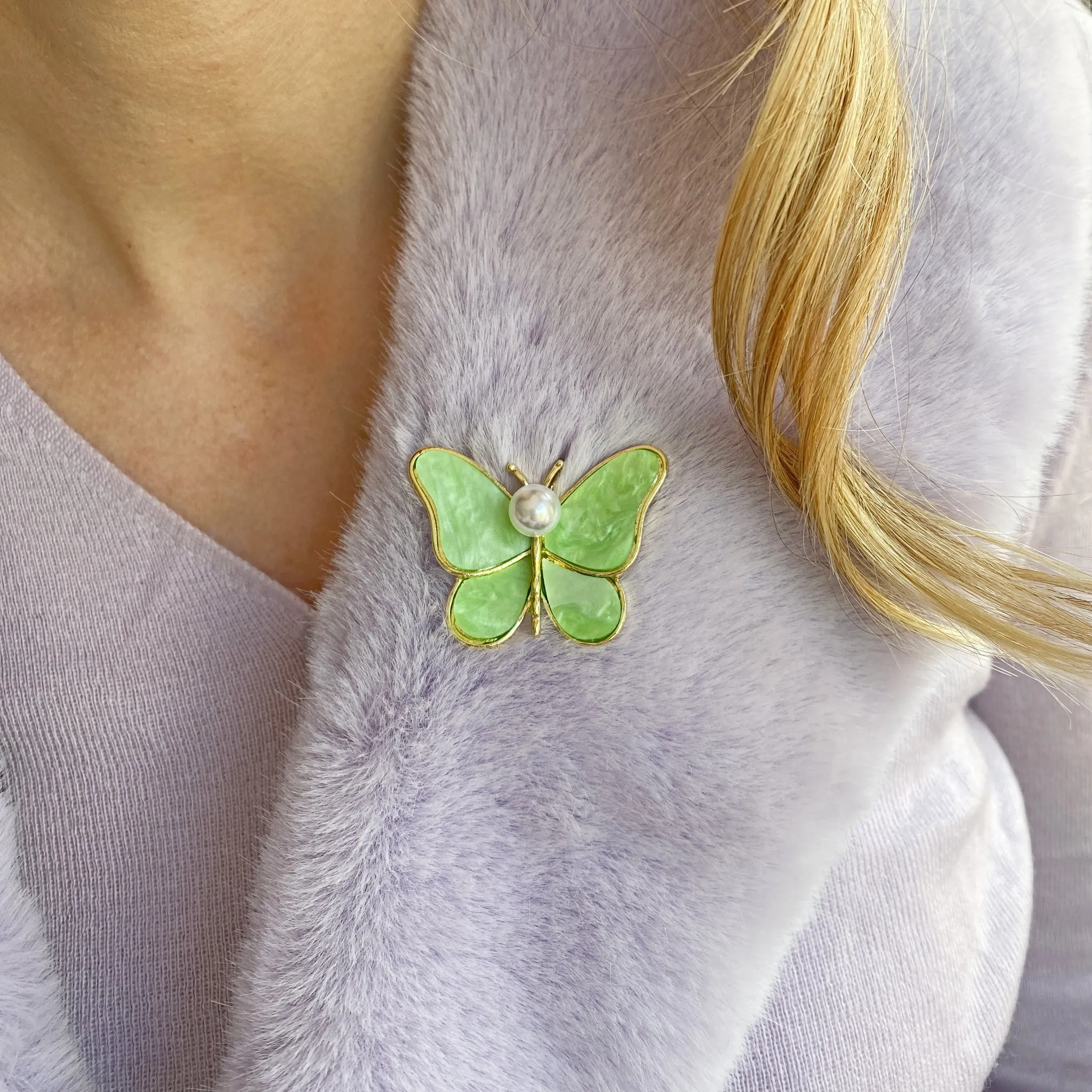 Butterfly Brooch Green Brooch