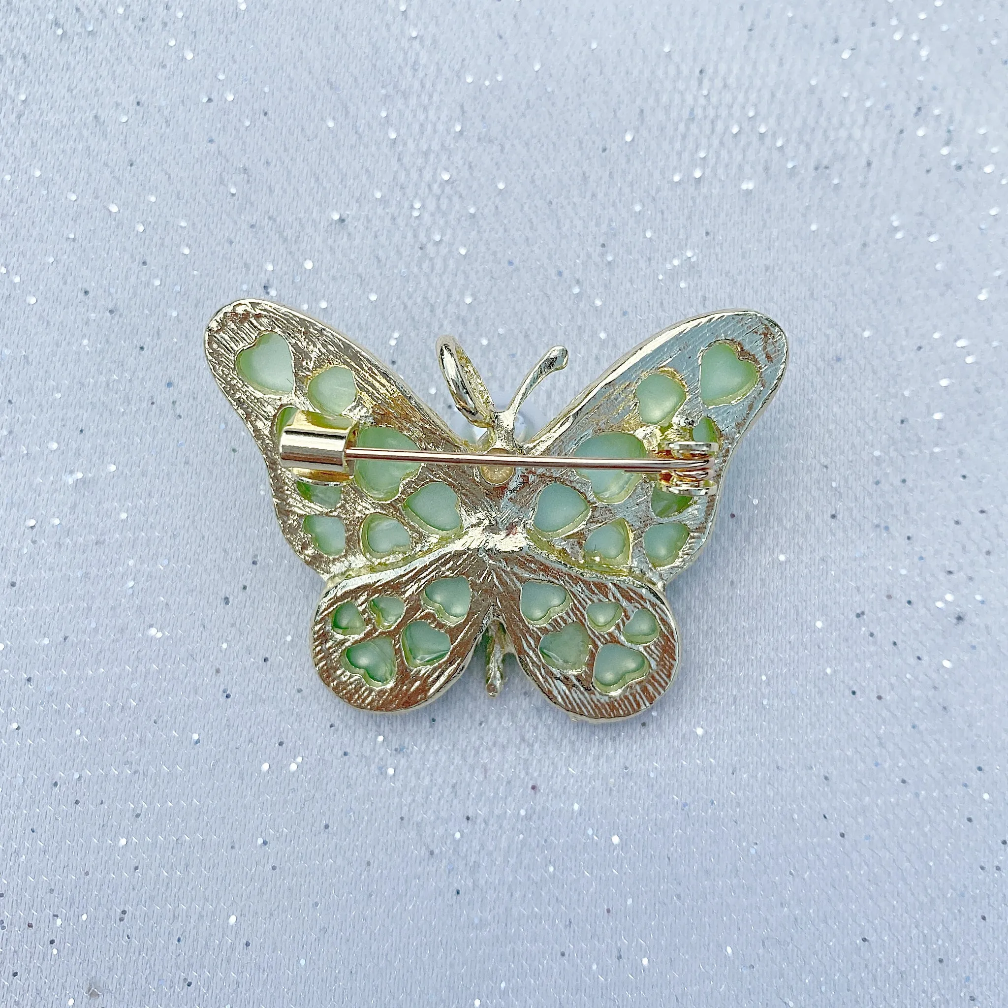 Butterfly Brooch Green Brooch