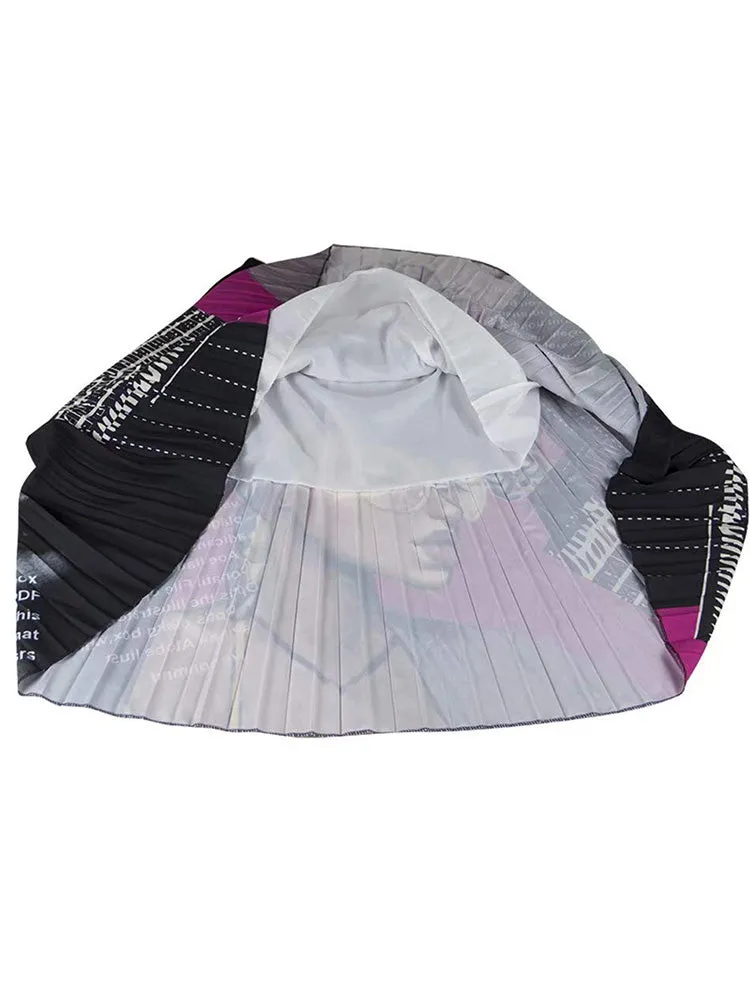 Butterfly Pattern Pleated Skirt