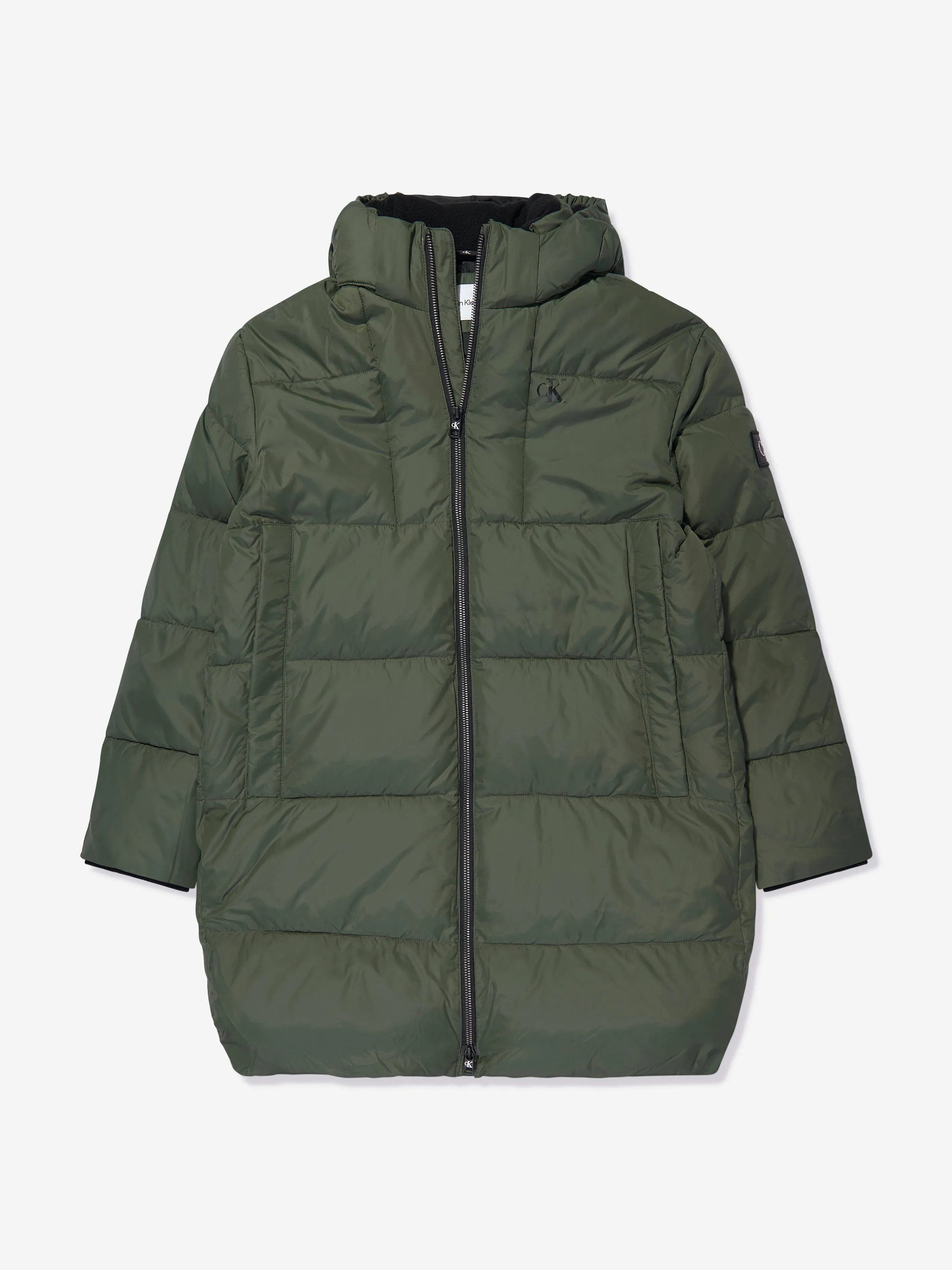 Calvin Klein Boys Essential Parka Puffer in Green