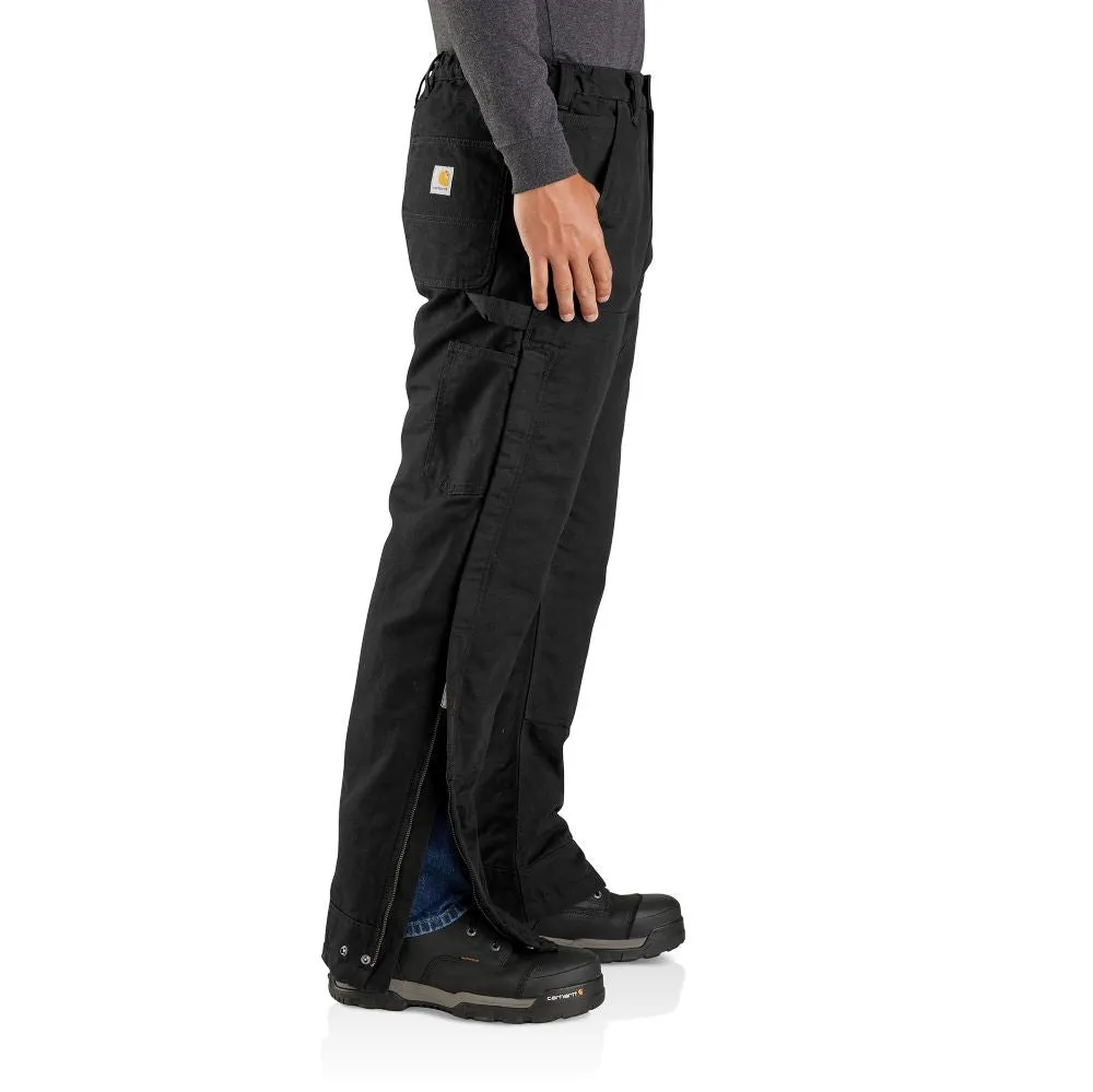 'Carhartt' Men's Loose Fit Washed Duck Insulated Pant-Level 4 Warmer Rating - Black