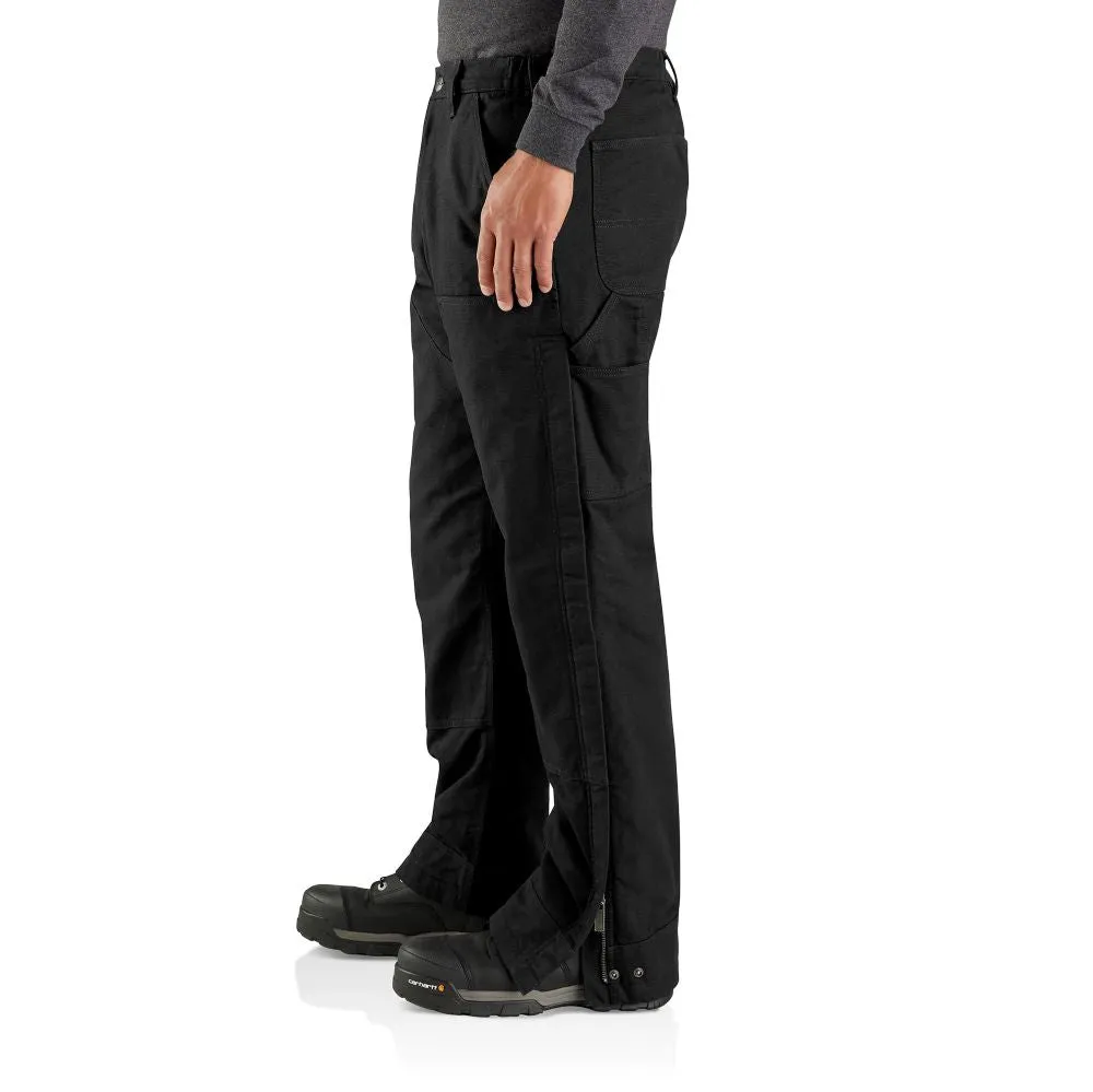 'Carhartt' Men's Loose Fit Washed Duck Insulated Pant-Level 4 Warmer Rating - Black