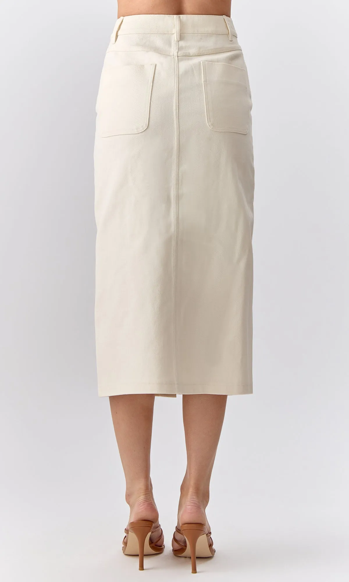 Celine Twill Midi Skirt