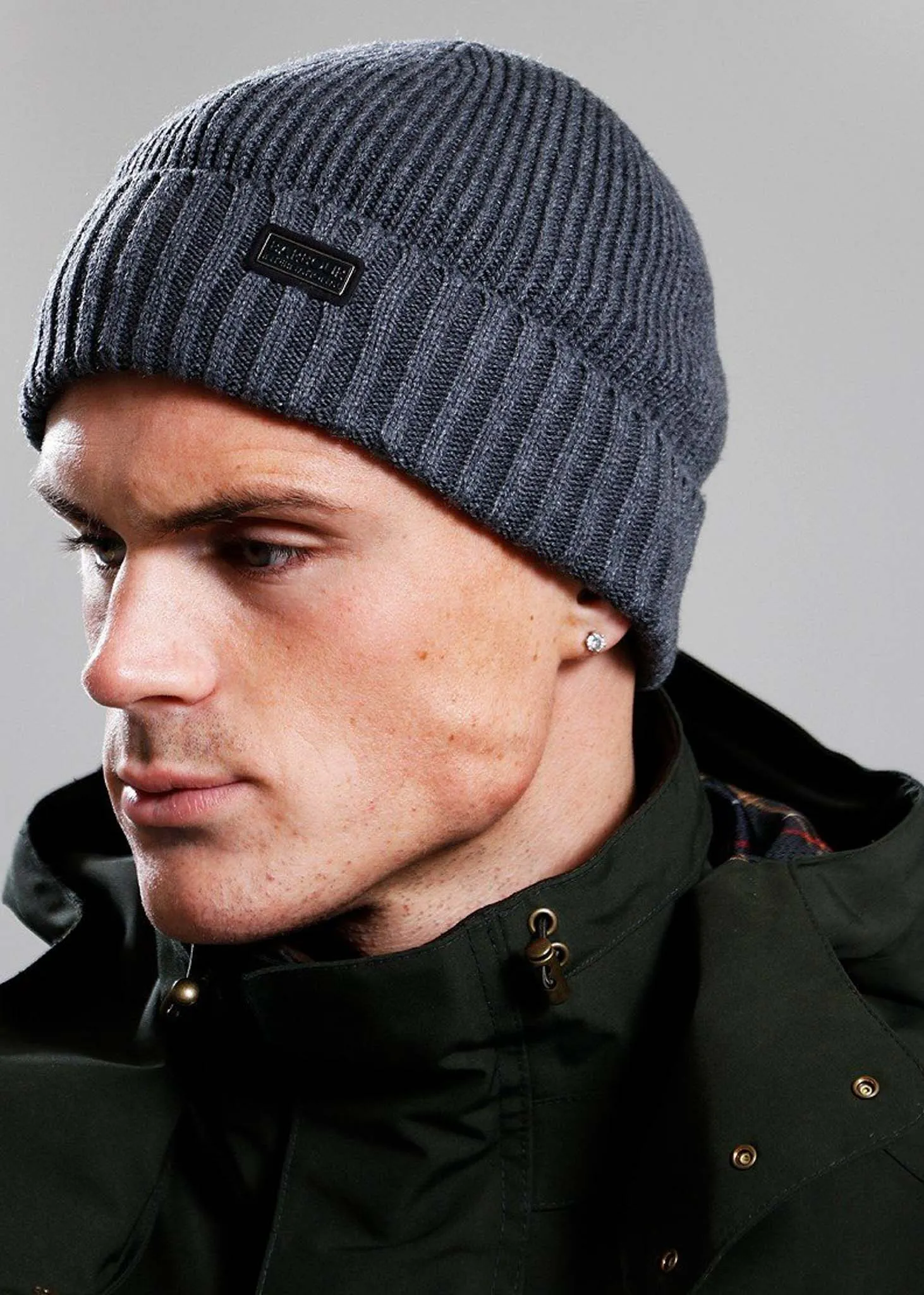 Chester beanie hat - charcoal grey