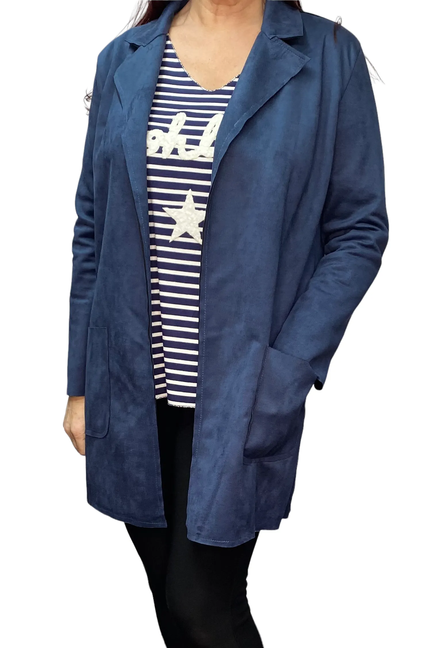 Chrissy Soft Suedette Classic Style Jacket (2 Colours)