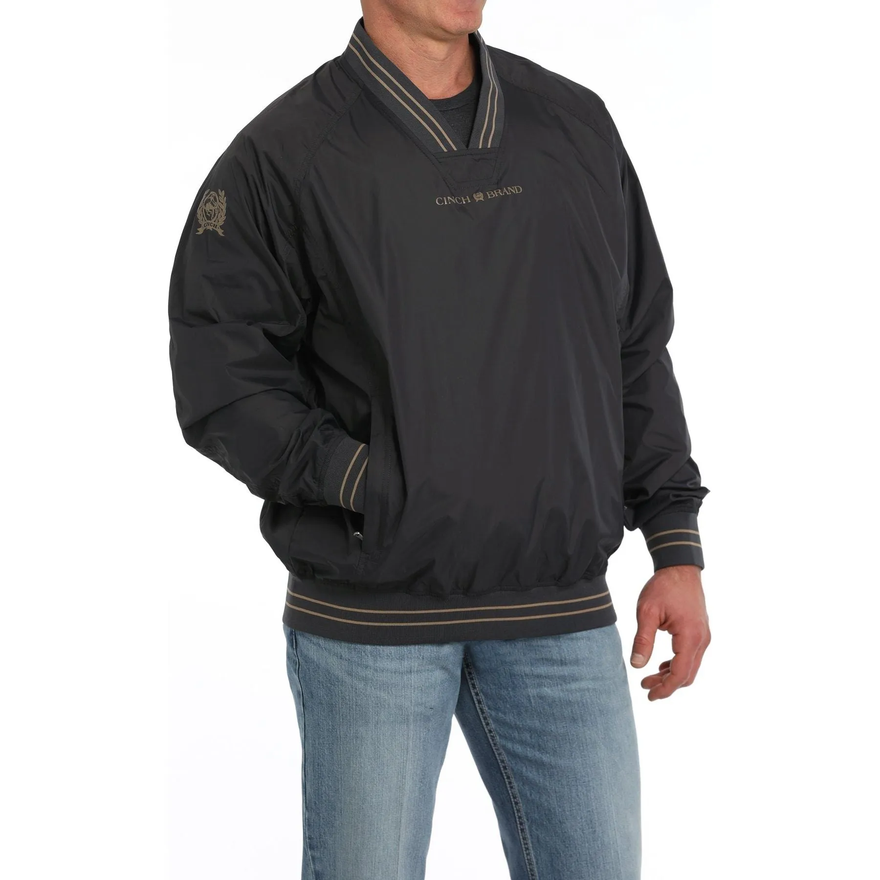 Cinch Men's Vintage Nylon Pullover - Charcoal