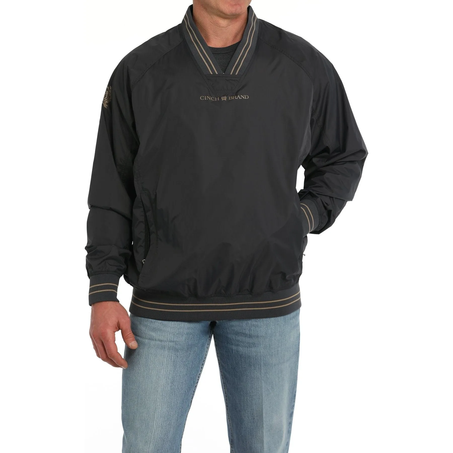 Cinch Men's Vintage Nylon Pullover - Charcoal