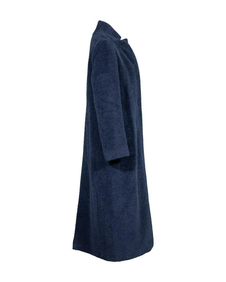 Cinzia Rocca Notch Collar Wool Alpaca Maxi Coat