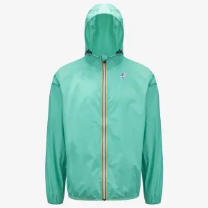 Claude - Unisex Packable Full Zip Waterproof  Rain Jacket in Green Marine