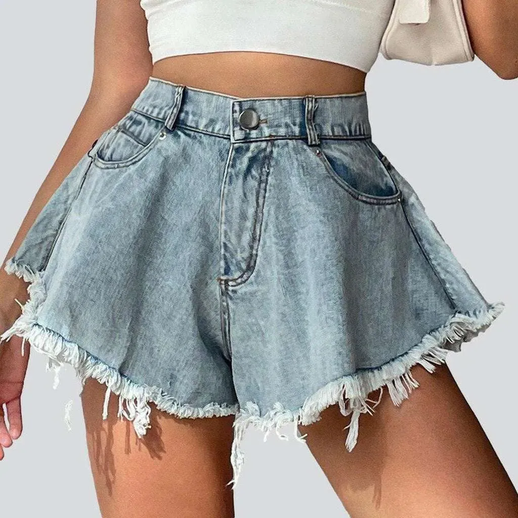 Culotte jeans shorts for women