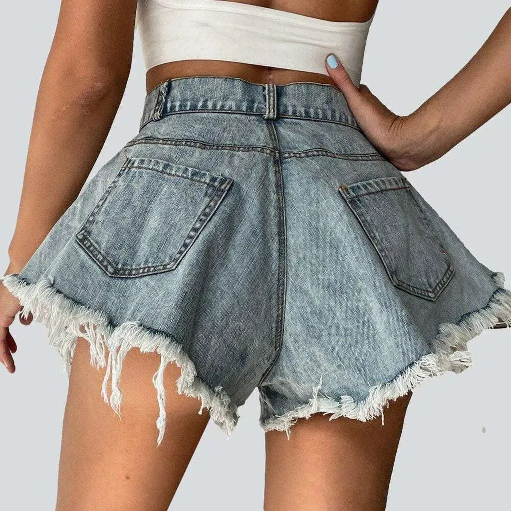 Culotte jeans shorts for women