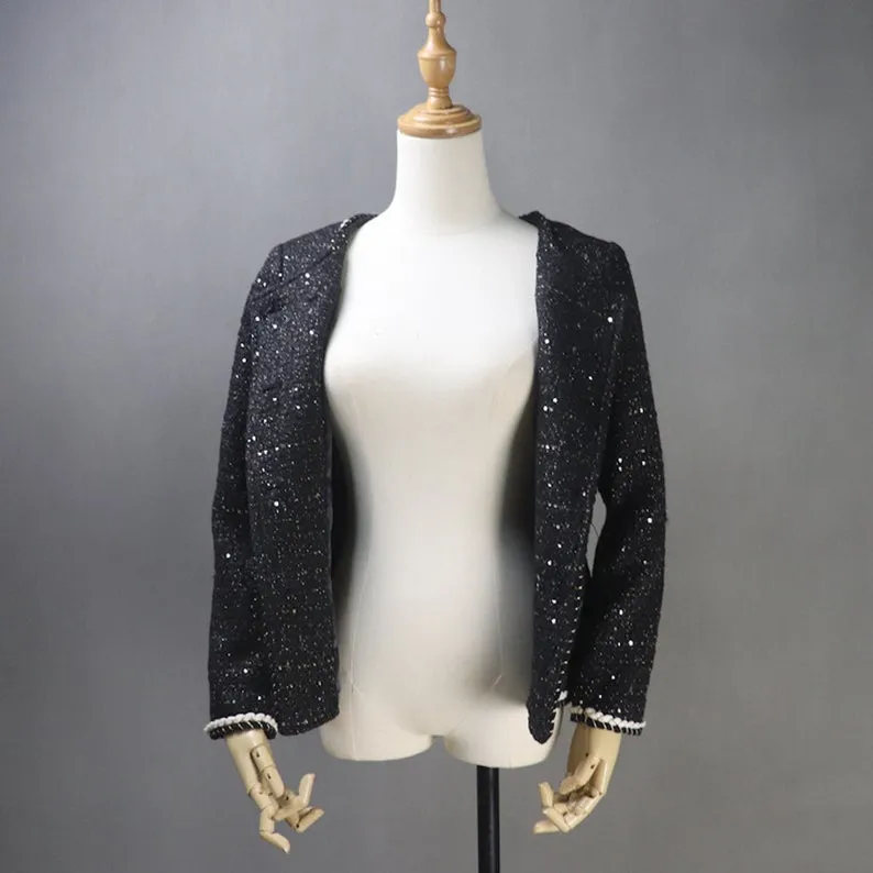 CUSTOM MADE Blazer Shorts/Skirts/Trousers Sequinned Jacket Coat for Women