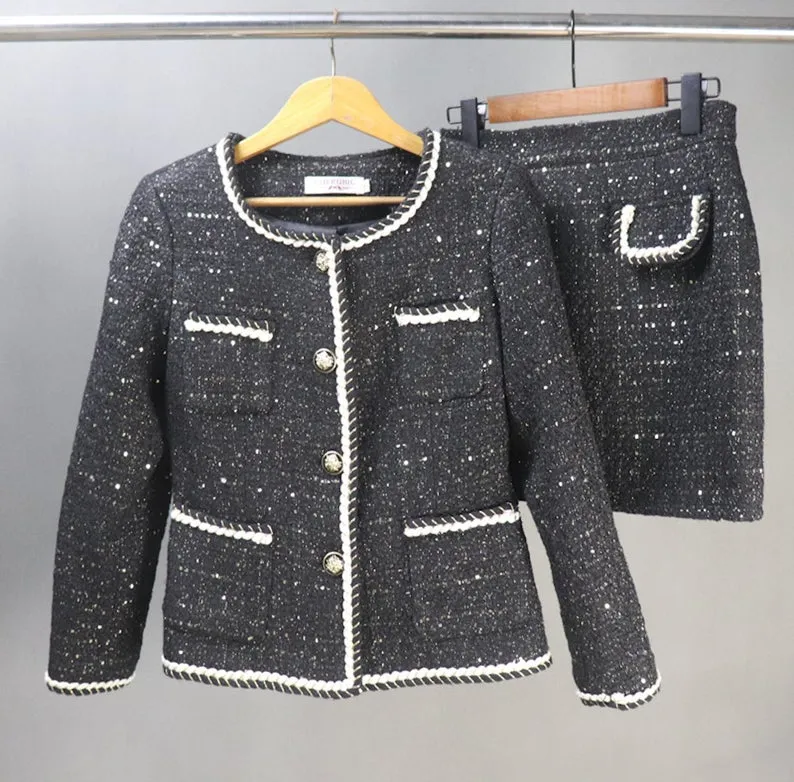 CUSTOM MADE Blazer Shorts/Skirts/Trousers Sequinned Jacket Coat for Women