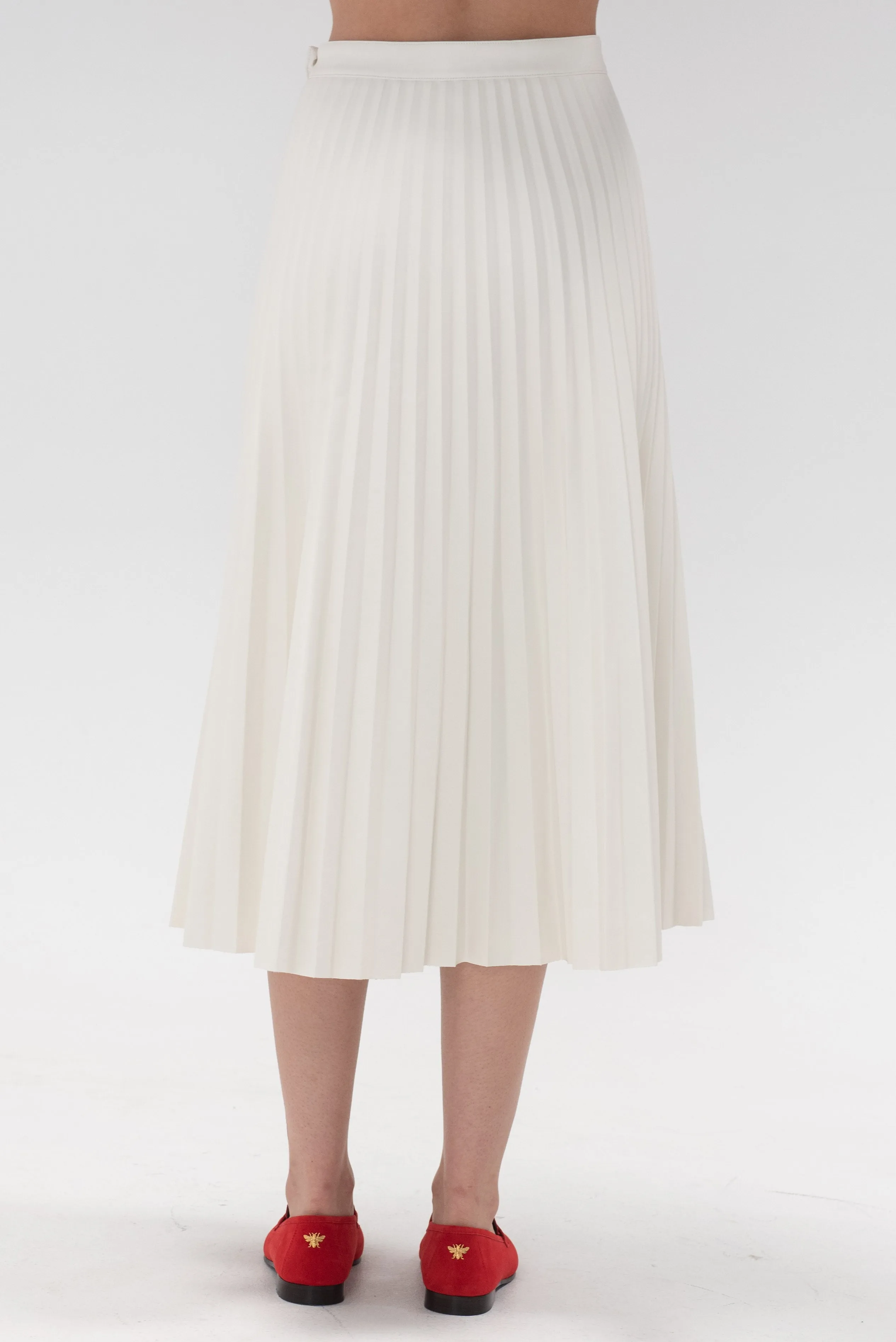 Daphne Pleated Skirt, Off-White