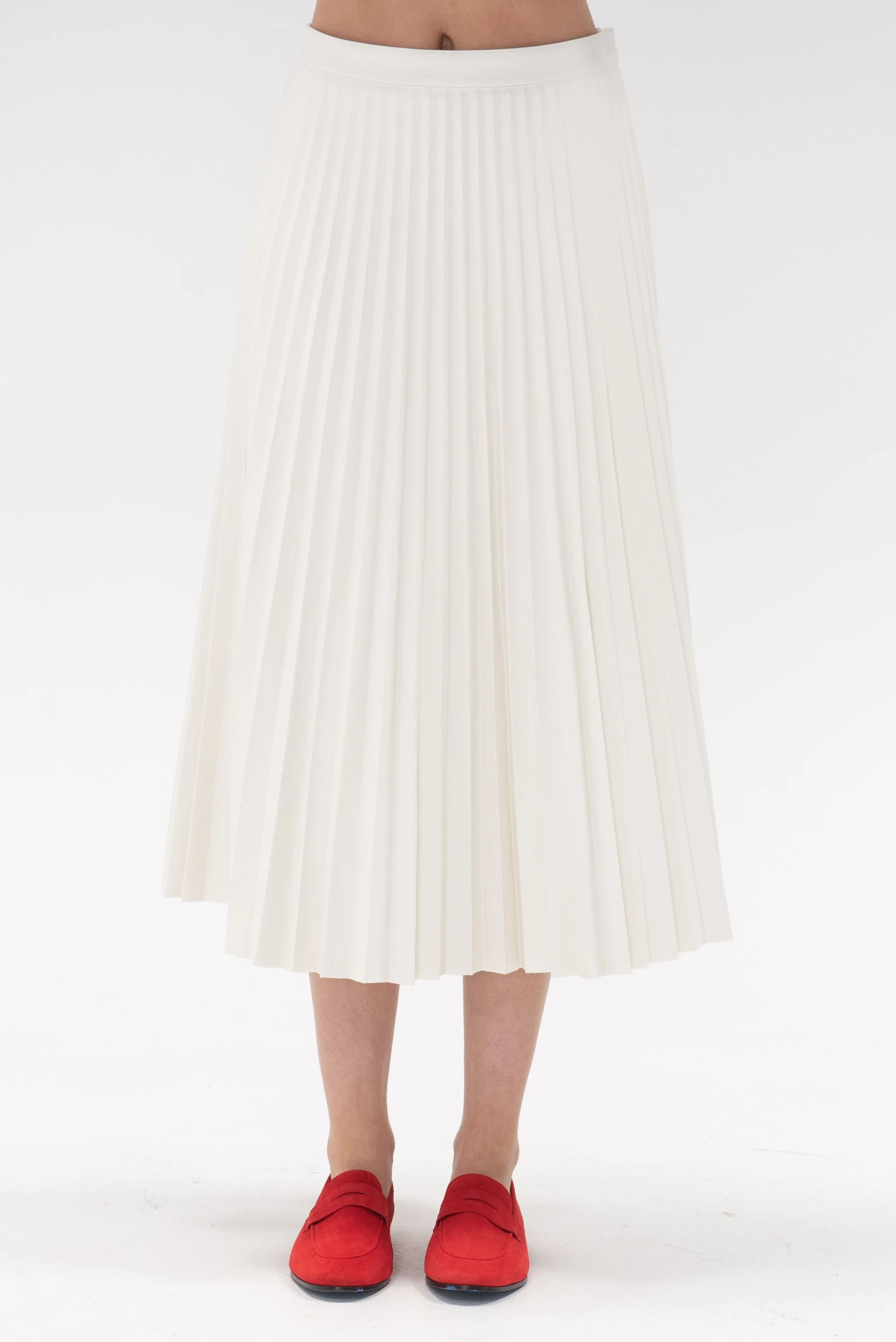 Daphne Pleated Skirt, Off-White