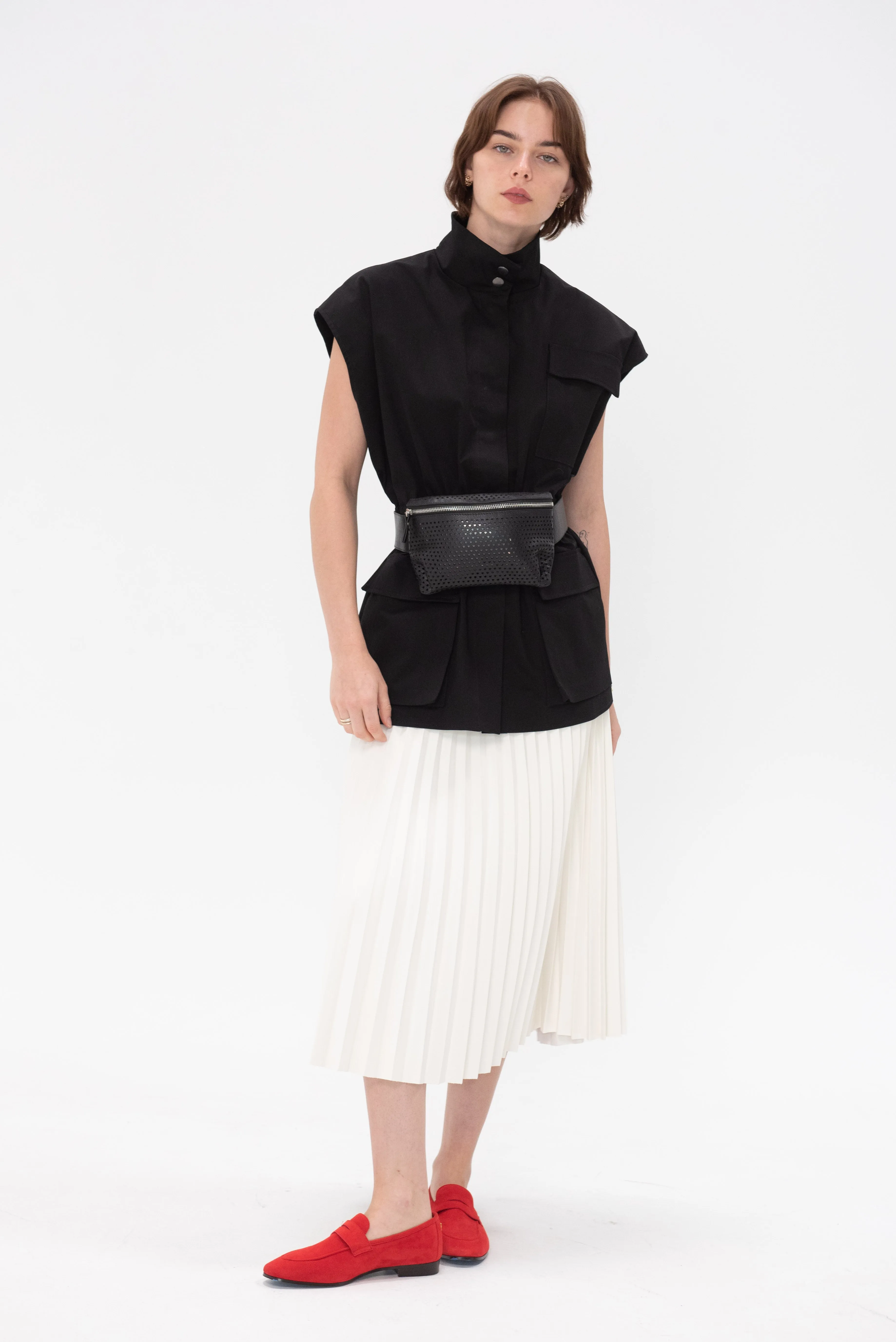 Daphne Pleated Skirt, Off-White