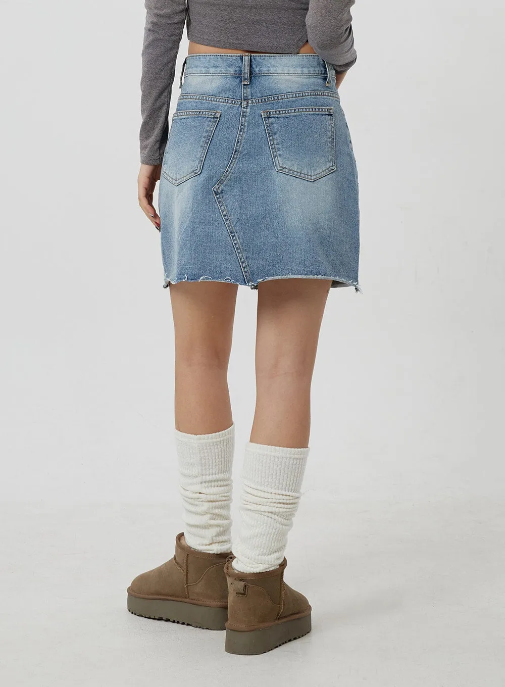 Denim Mini Skirt CF302