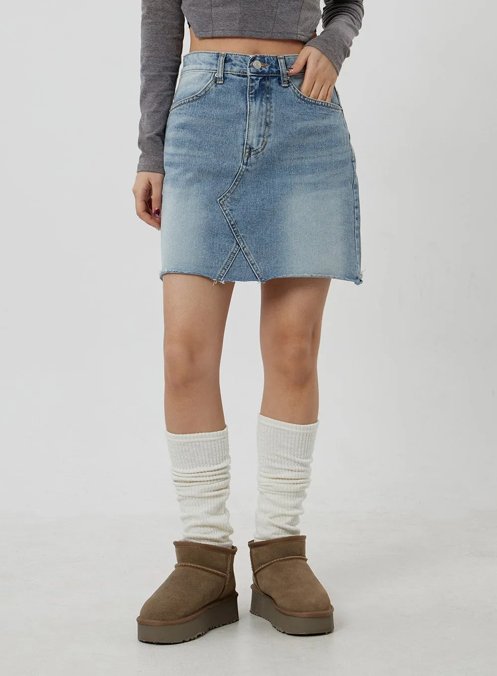 Denim Mini Skirt CF302