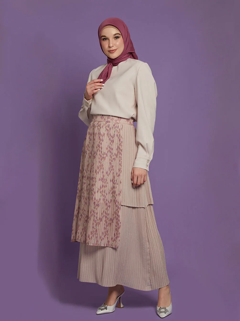 DILLA PLEATED SKIRT PINK