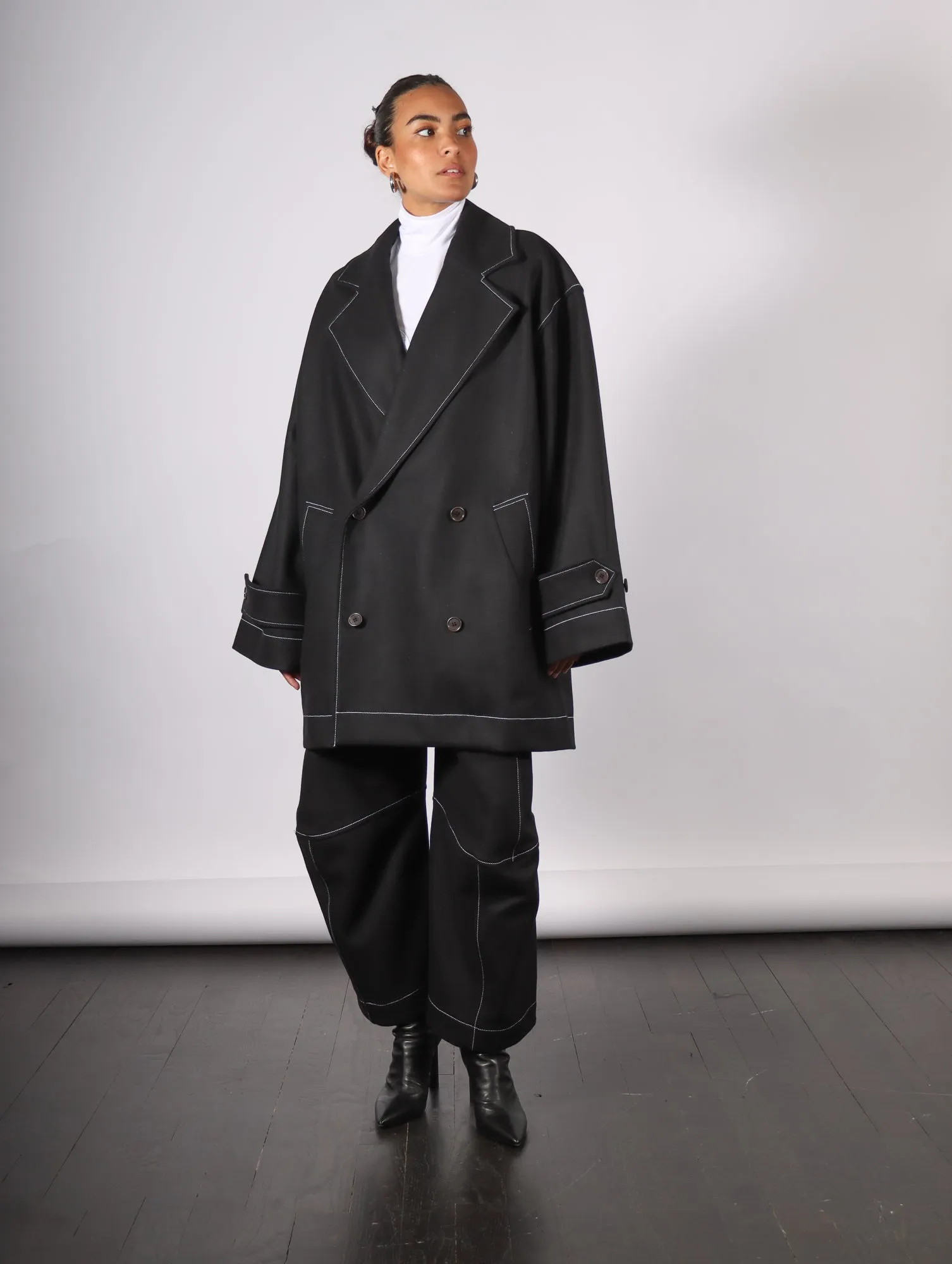 Dimout Coat in Black by Henrik Vibskov